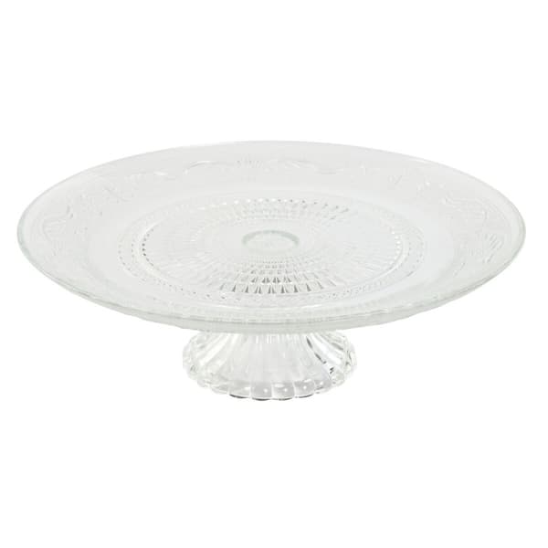 Platt skål Home ESPRIT Transparent Glas 29 x 29 x 9,2 cm