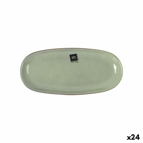 Servingsfat La Mediterránea Macarella green Avlång 25 x 12 x 2,2 cm (24 antal)