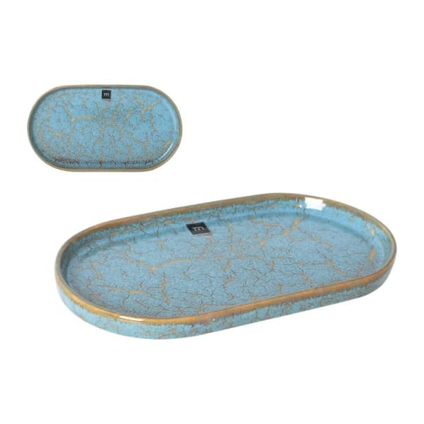 Servingsfat La Mediterránea Scratch blue (8 antal)