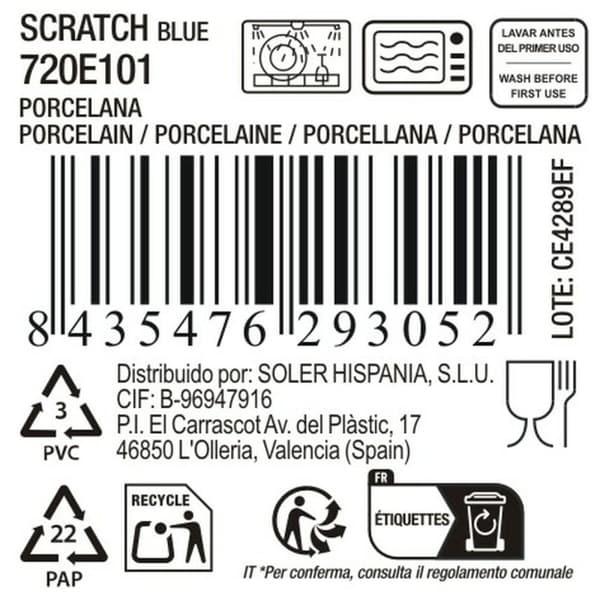 Servingsfat La Mediterránea Scratch  blue (18 antal)
