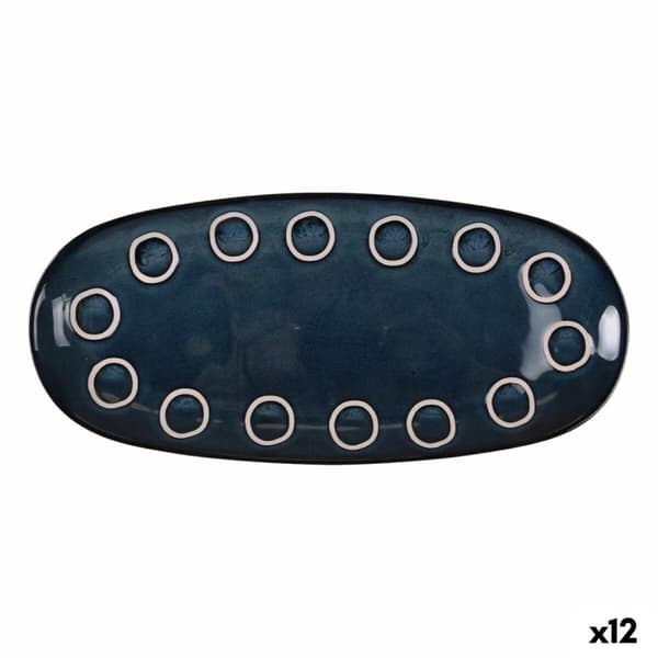 Servingsfat La Mediterránea Almudena Blå Avlång 33 x 14,8 x 2,7 cm (12 antal)