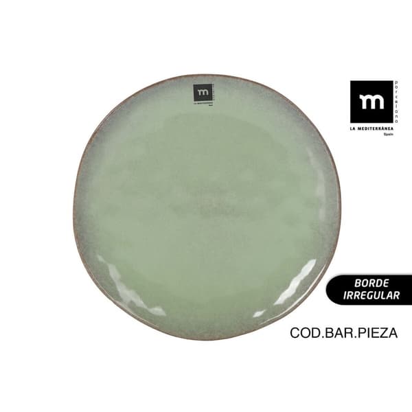 Platt skål La Mediterránea Macarella green Ø 26,5 cm (12 antal)