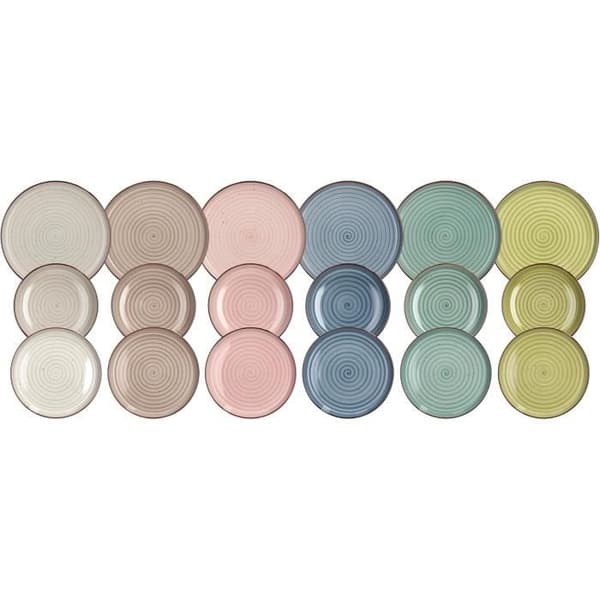 Tognana Urban Pastel Servis av porslin 18 delar, flerfärgad