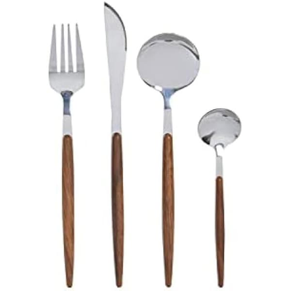 Ménagère - DKD Home Decor - Silver - Rostfritt Stål - Dimensioner 3x2x21 cm