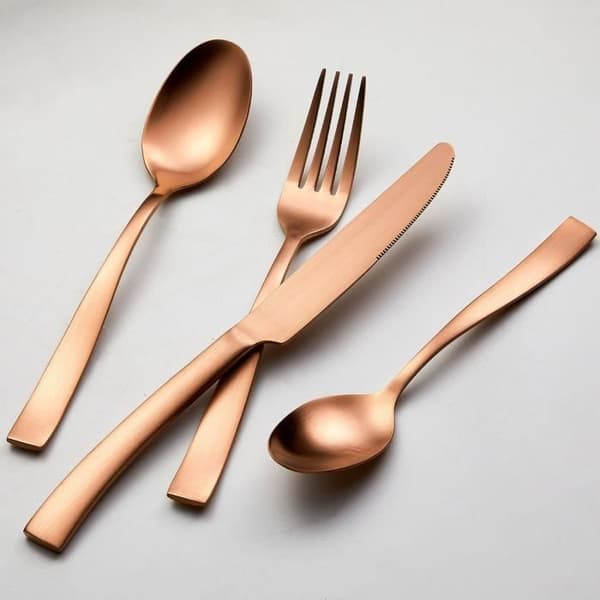 Bestickset - ARTHUR MARTIN - AM0056 - 24 delar - Rostfritt stål - Kopparfinish