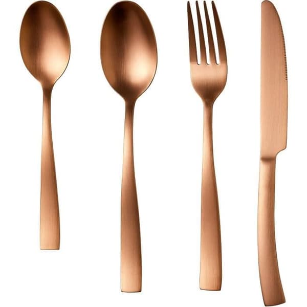 Bestickset - ARTHUR MARTIN - AM0056 - 24 delar - Rostfritt stål - Kopparfinish
