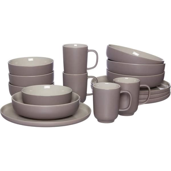 Servis av Jasper, 16 delar, taupe, stengods, Ritzenhoff Breker