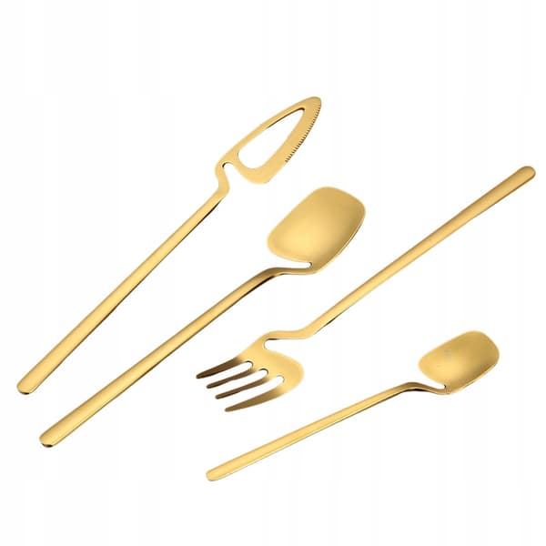 BESTICKSET Rostfritt Stål Modern 32 delar MATT GULD Set