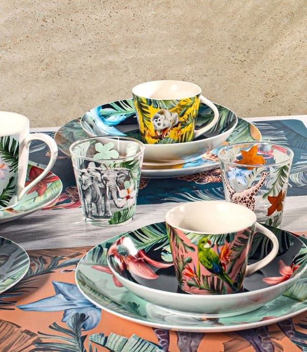 Komplett service - H-h bordsservering - 9299500 - servizio tavola 18 pezzi exotic in porcellana