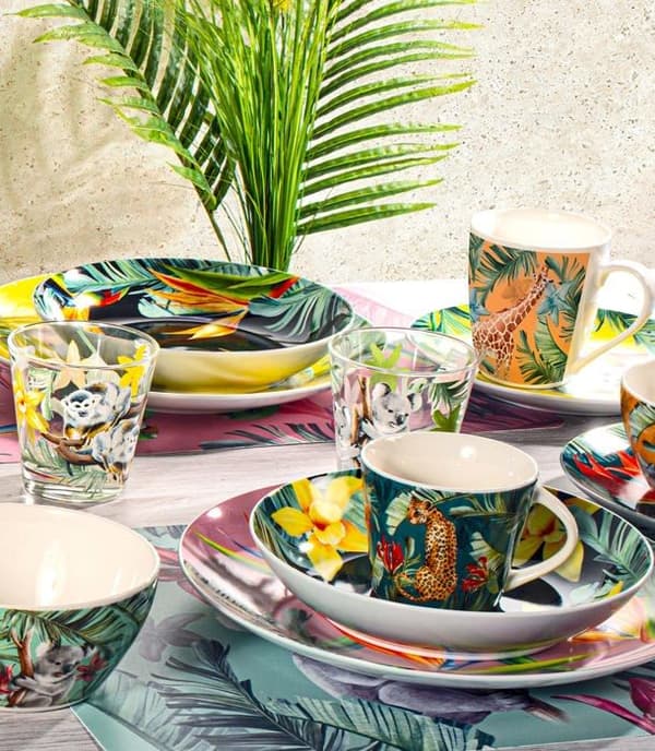 Komplett service - H-h bordsservering - 9299500 - servizio tavola 18 pezzi exotic in porcellana