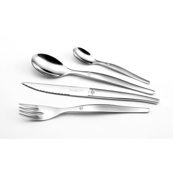 24-delat bestickset - LOU LAGUIOLE - Jet Mirror - Stål i ett stycke - Blank finish