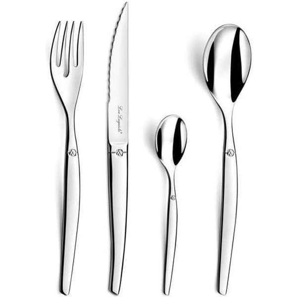 24-delat bestickset - LOU LAGUIOLE - Jet Mirror - Stål i ett stycke - Blank finish