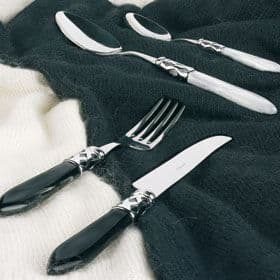 Bestickset - BUGATTI - Aladdin Black - Solid 18/10 stål - 24 delar