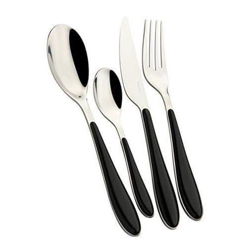 24-delat bestickset - Bugatti - GGNU-023F50 - 18/10 rostfritt stål - SAN plast - Svart