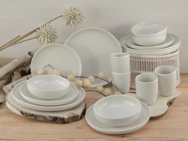 Komplett service - Skapabar bordsservering - 33066 - , , uno OFFWHITE-serien, 16-delad bordsservering, Gres