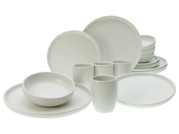 Komplett service - Skapabar bordsservering - 33066 - , , uno OFFWHITE-serien, 16-delad bordsservering, Gres