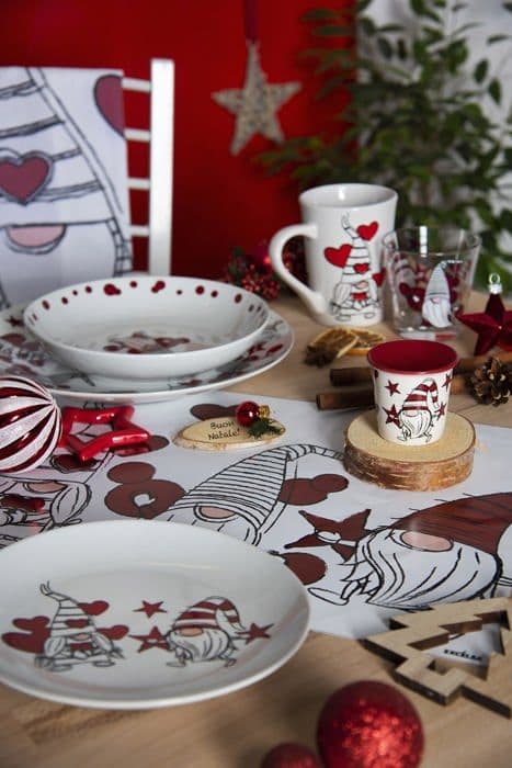 Komplett service - Excelsa middagsservering - 64858 - Gnome Sweet Home 18-delat servisset, porslin