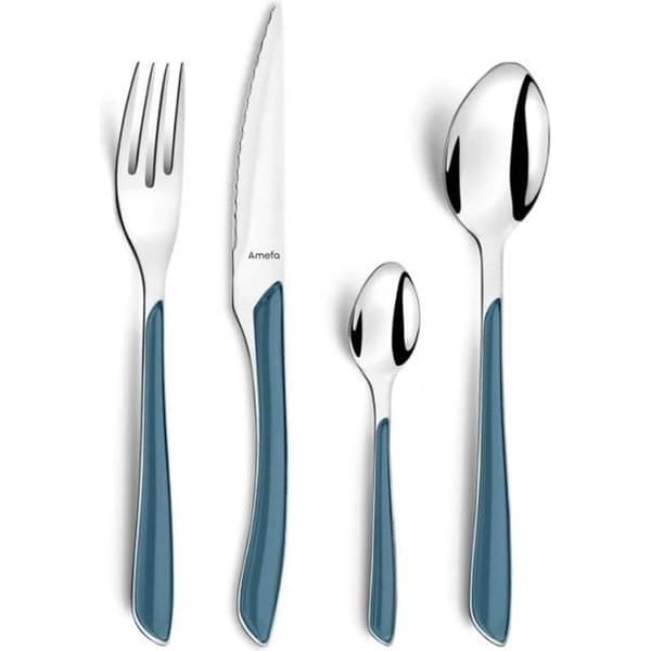 Ménagére 24 delar - AMEFA - Eclat - Rostfritt stål - Denimfärg - För 6 personer