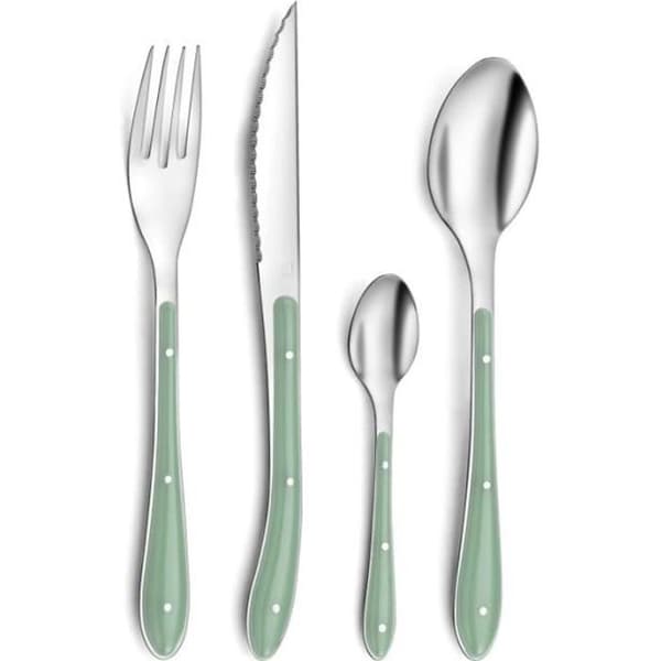 Ménagère - AMEFA - Bistro 1-2-3 - 24 delar - Grön vatten - Polypropen