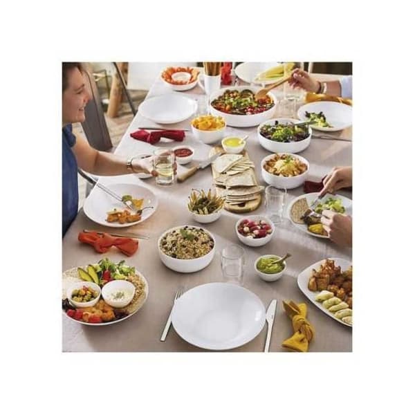 Servis set - Luminarc - Diwali - 6 st - Glas - Vit - 19 cm