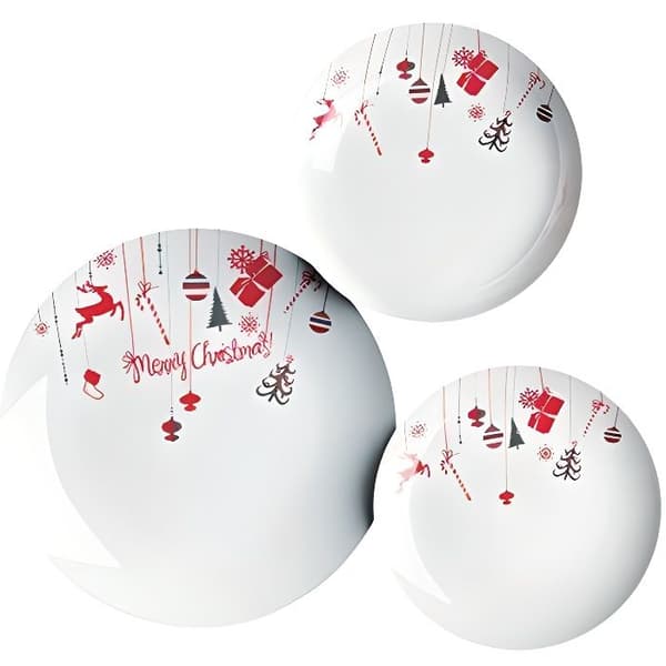 Excelsa Julbordsservice Vit % 2F Kina Röd Set med 18 delar - 47318