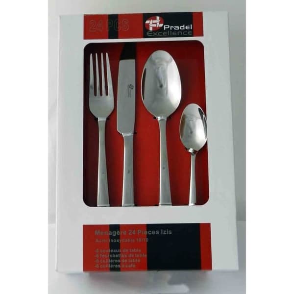 Ménagère 24 Delar PRADEL EXCELLENCE IZIS - Rostfritt stål - Elegans och kvalitet