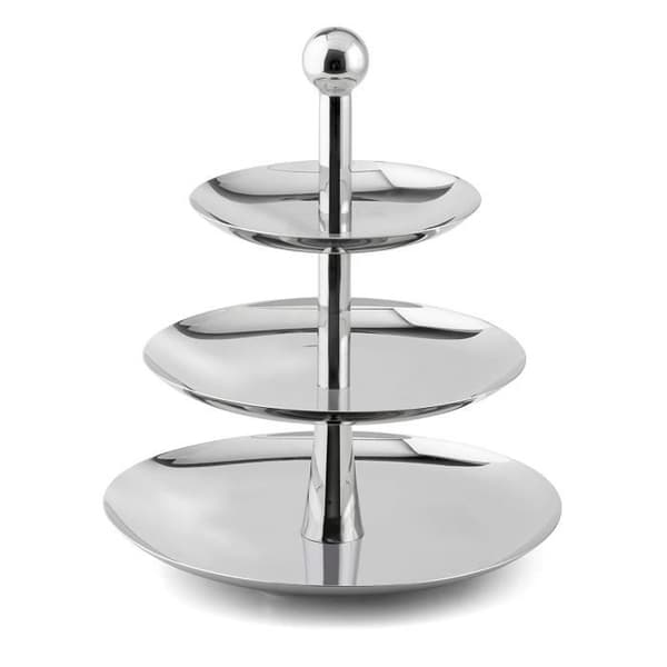 Weis Hylla med 3 koppar, rostfritt stål, silver, 27 x 22 x 23 cm - 16033