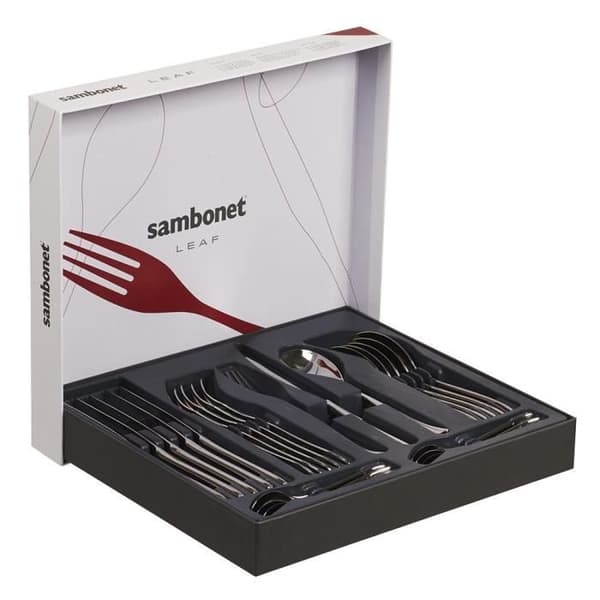 Sambonet Leaf Bestick Set 24 delar 6 personer Gafflar Knivar Skedar S0121-S00012-S0037