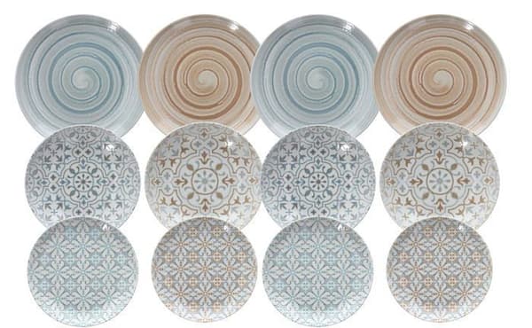 Tognana - CP07012M169 - Aura, 12-delat servisset, porslin, flerfärgat, tillverkat i Italien