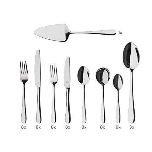 Grunwerg Windsor Carded Windsor Bestickset i en låda, spegel, 60st - 60BXWDR