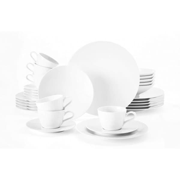 Combi service - Seltmann Weiden - Fashion vit - 30 stycken - Hårt porslin - Diskmaskinskompatibel