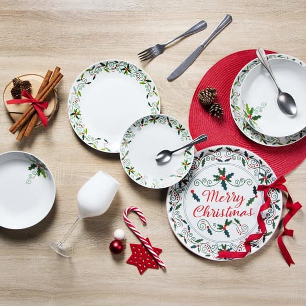 Komplett service - Excelsa bordsservering - 64134 - SERV.TAV.18 stycken JULHOLLY