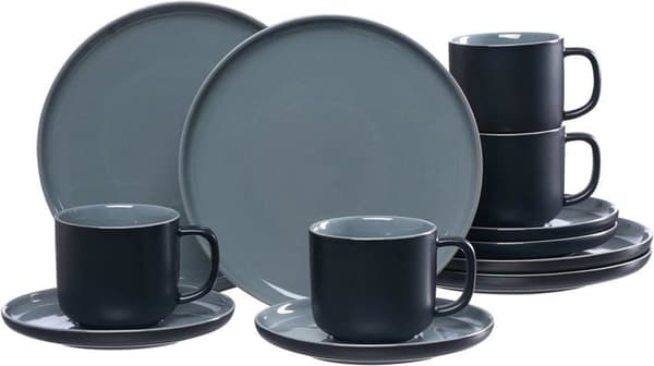 Komplett service - Ritzenhoff bordsservering - brytare - Kaffeservice - Jasper Kaffeservering 12 st Svart