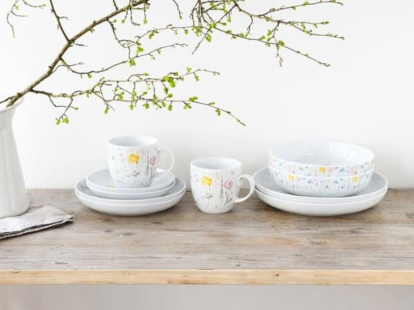 Komplett service - Skapabar bordsservering - 23617 - , , Serie Allround - WIESENBLUMEN, Geschirrset, Kombiservice 10 teilig