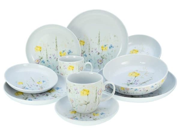 Komplett service - Skapabar bordsservering - 23617 - , , Serie Allround - WIESENBLUMEN, Geschirrset, Kombiservice 10 teilig