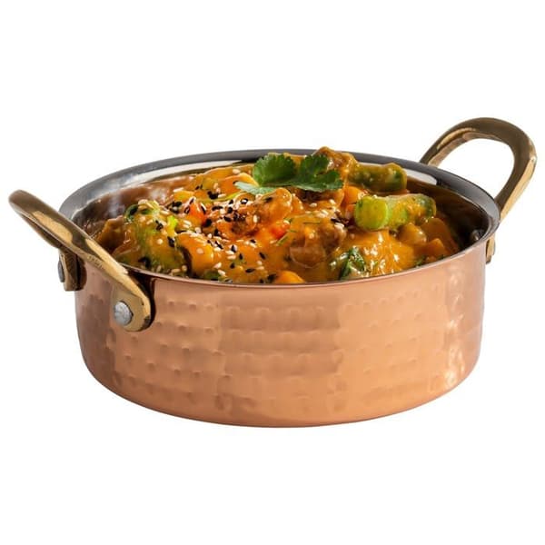 Servicet är komplett - bordservice Aps - 40733 - MUMBAI Servingskål i rostfritt stål med kopparutseende Ø 14 cm 0,5 l