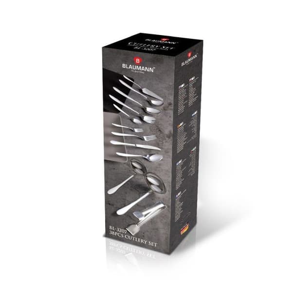 Bestickset - BLAUMANN - BL-3207 - 38 delar - Rostfritt stål - Blank finish