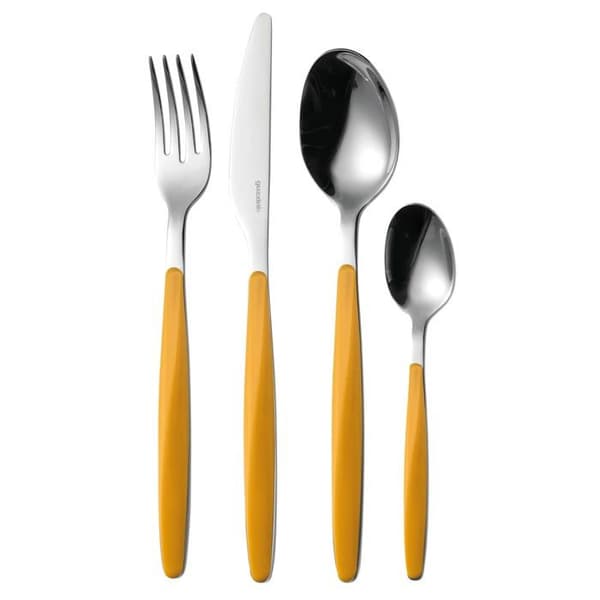 Menagere - komplett bestickservice Guzzini - My Fusion, Set med 24 bestick - Ochre, 16,8 x 7,5 x h25,5 cm - 110700165