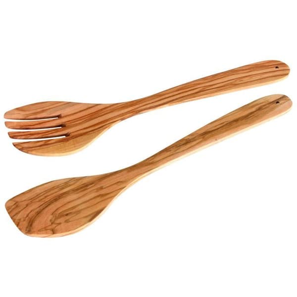 Köksredskap - Fackelmann - Salladsbestick - Olivträ - 30 cm - Set med 2 delar
