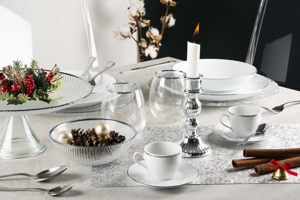 Komplett service - Excelsa middagsservering - 64852 - PLATINUM 18-delad middagsservering