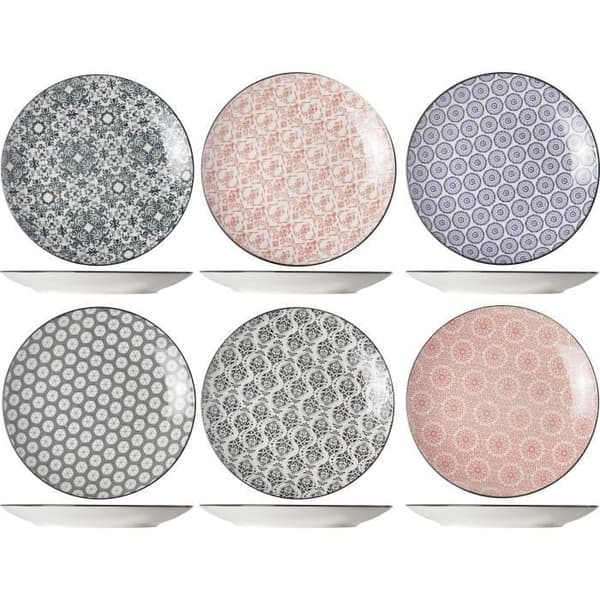 Delirio service 24 stycken: 6 platta tallrikar D23,5cm + 6 desserttallrikar D19cm + 6 skålar D13*H7cm + 6 bägare 20Cl