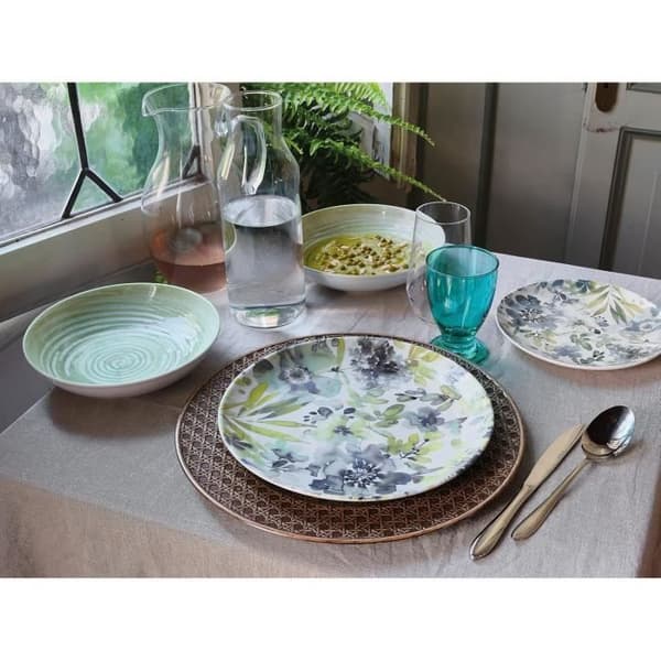Servis av tallrikar - Tognana - Ofelia - 18 delar - Porslin - Blommig
