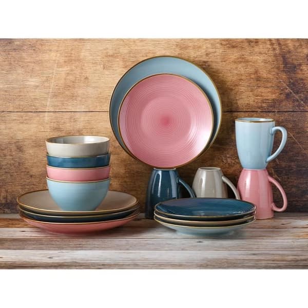 Servis av 16 delar i högkvalitativ stengods CreaTable Cosy Day