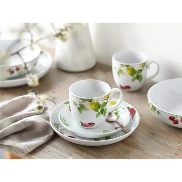 Servis av porslin - CreaTable - 22544 - 10 delar - Porslin - Klar grön