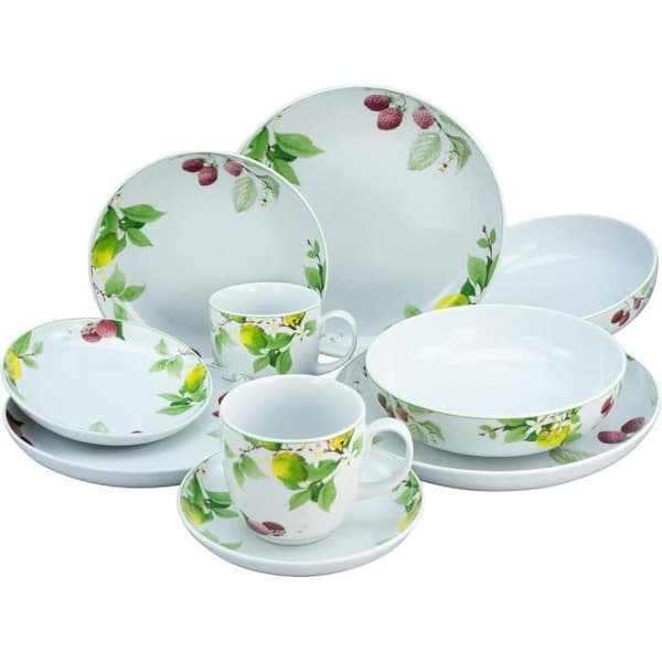 Servis av porslin - CreaTable - 22544 - 10 delar - Porslin - Klar grön