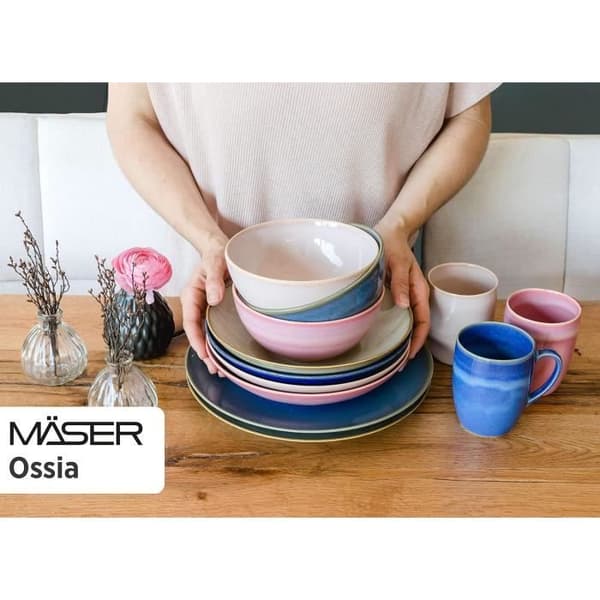 Servis - MÄSER - OSSIA - 12 delar - Keramik - Medelhavsstil
