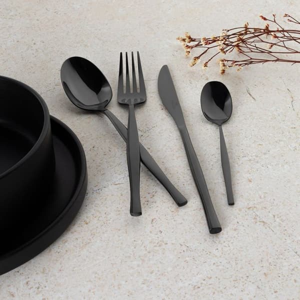 "Bestick 24 del. Berlinger Haus BH-3066 Blank svart"