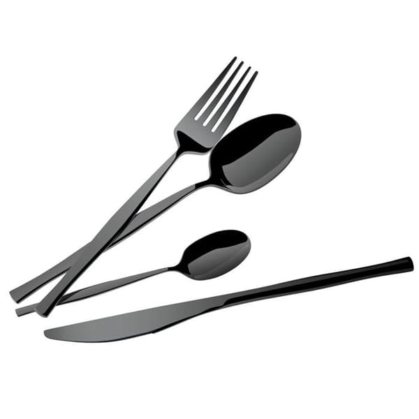 "Bestick 24 del. Berlinger Haus BH-3066 Blank svart"