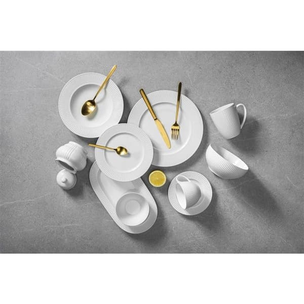 Assiette Domoletti, vit, 22 cm