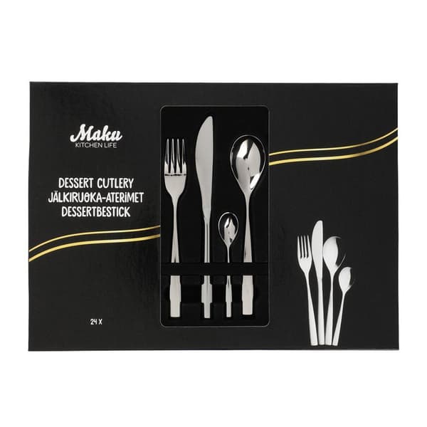 Maku 24 deler dessertbestikk i rustfritt stål
